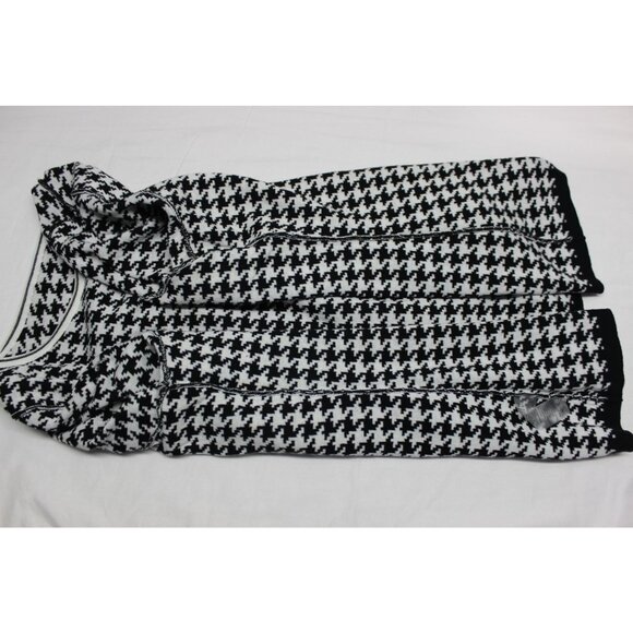 Alia‎ women's large black white houndstooth round neck knit pullover sweater 1X - Picture 6 of 8